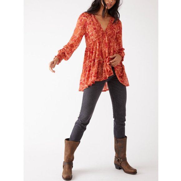 🎉LAST CHANCE🎉 NWT Free People Dark Romance Tunic / Merlot Combo - Picture 2 of 6